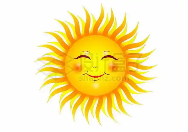 笑眯眯的卡通太阳1237942矢量图片免抠素材