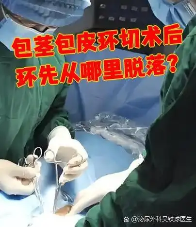 包茎包皮环切术后,环的脱落位置因人而异