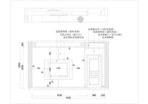 电视背景墙立面图