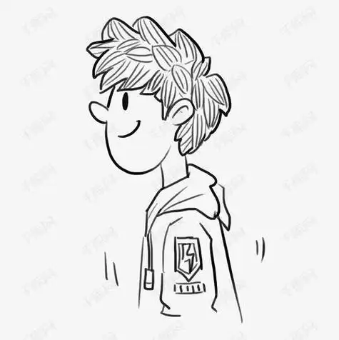 动漫男生侧身简笔画