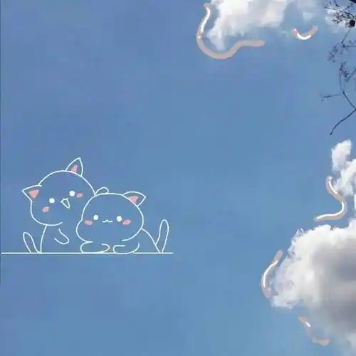 ins治愈系蓝色背景图