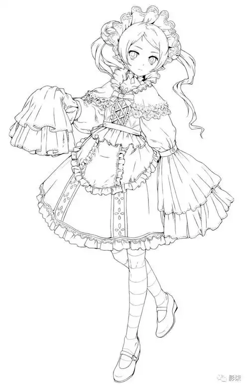 cg资源洛丽塔动漫风线稿来了喜欢赶紧收藏047期