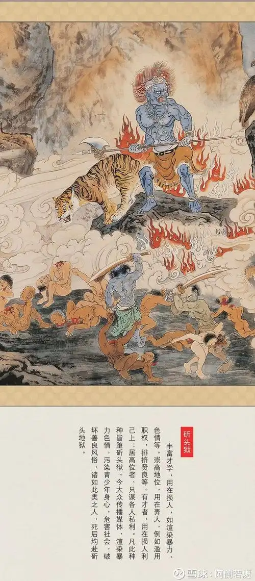 贪污腐败,欺下瞒上,以权谋私者在佛教中的几种下场(《地狱变相图》)