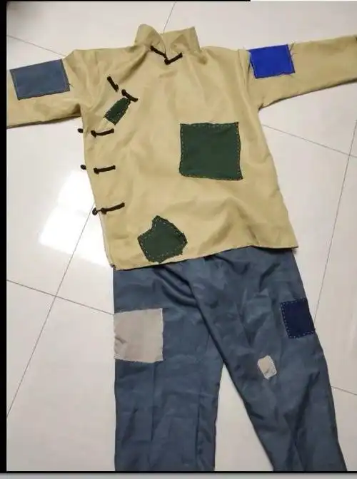 2022新款男装古装男乞丐服装演出服乞讨者叫花子服要饭的补丁破衣服