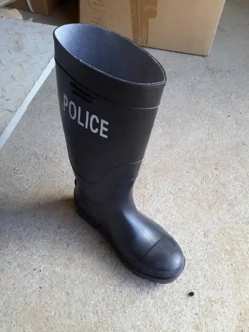 警察专用防砸钢头雨靴(无白色内衬)
