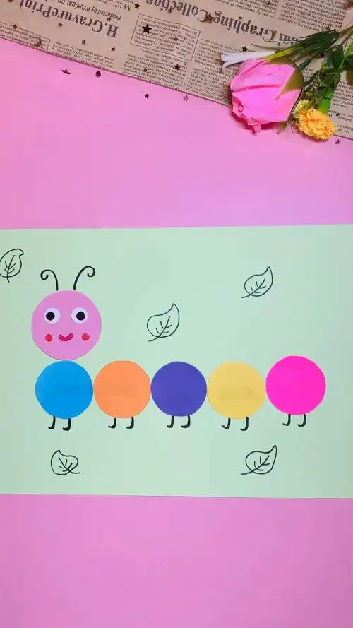 手工制作#圆形剪贴画创意美术