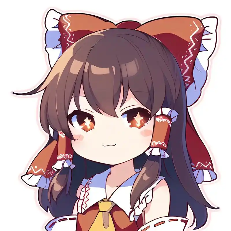 q版头像&表情包——灵梦#二次元 #动漫美图 #二次元少女  - 抖音