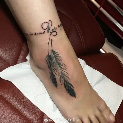 脚踝新传统板雾脚环纹身图案