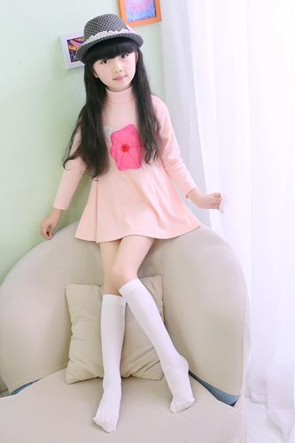 儿童白色过膝高筒天鹅绒袜子长筒丝袜学生表演儿童袜子016岁