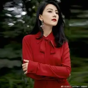 maje kara高圆圆明星同款红色礼服中长款连衣裙气质高腰显瘦裙子