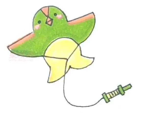 画风筝的简笔画,如何画风筝的简笔画_大山谷图库