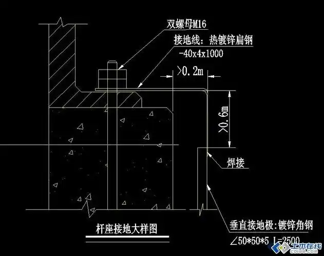 路灯灯杆接地级的连接方式