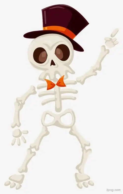 万圣节骷髅png素材透明免抠图片-其他元素