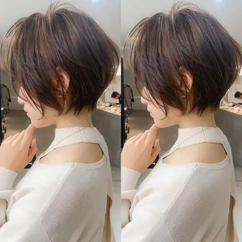 这才叫短发,立体蓬松很有线条感,你那只是把头发剪短了|发型|头型