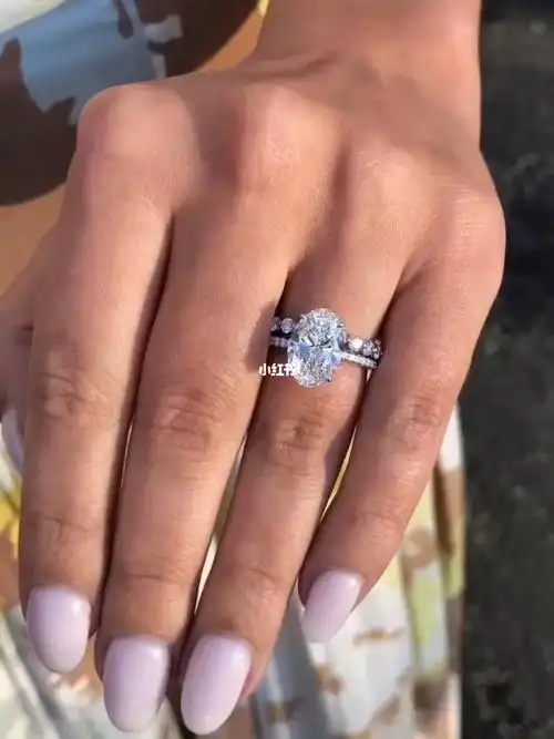 5克拉椭圆培育钻石戒指极致美钻