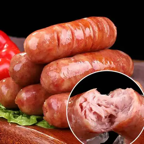 佳味螺 汉客来地道肠火山石烤肉肠40根原味黑胡椒纯肉烤肠4袋 原味4袋