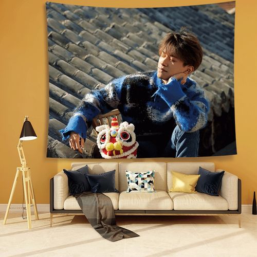 易烊千玺背景布ins挂布明星海报挂毯tfboys宿舍卧室床头装饰定制