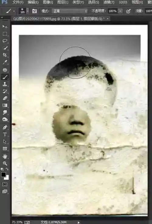 一张发黄的老照片用ps高清修复这真不是刚刚拍的吗