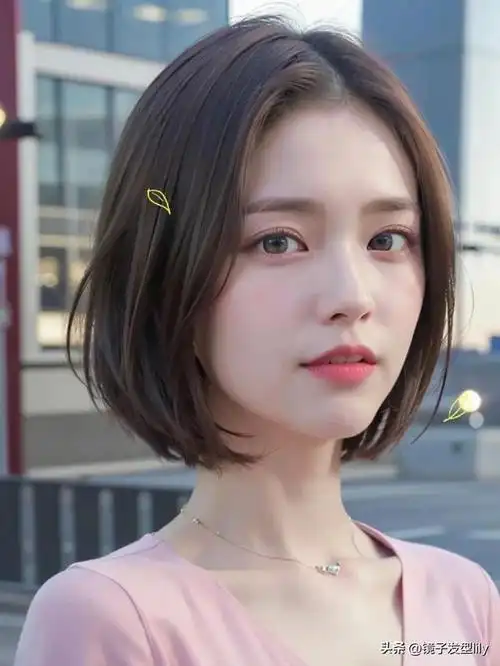 圆脸型的女性找到适合自己的发型#2023年度流行色(圆脸短发发型图片女