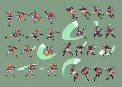 动漫打斗动作素材