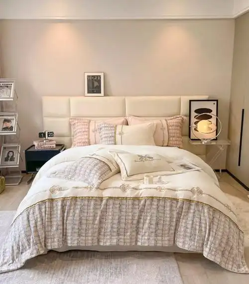 2022秋冬 新品 牛奶绒四件套 艾琳 白