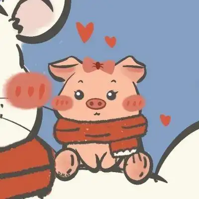 2022年虎年情侣头像卡通一对手绘小老虎祝你虎年鸿运