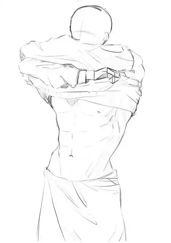 绘画素材 昨天看了我男朋友一样的腹肌,想叫你一起～才发现你 - 兑趑