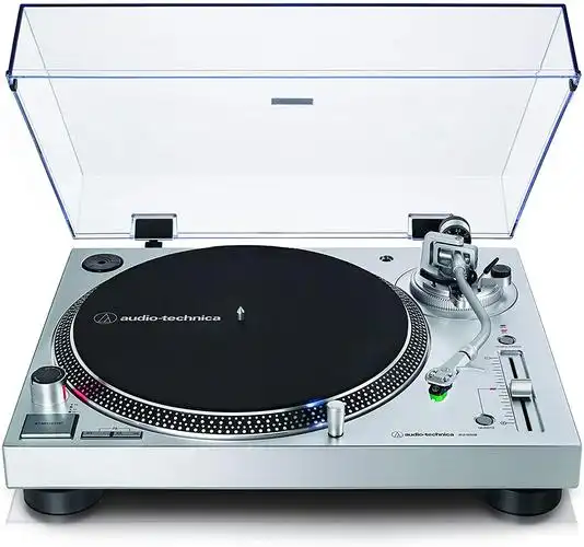 audio-technica 铁三角 at-lp120x 直驱唱片机(模拟/usb),银色