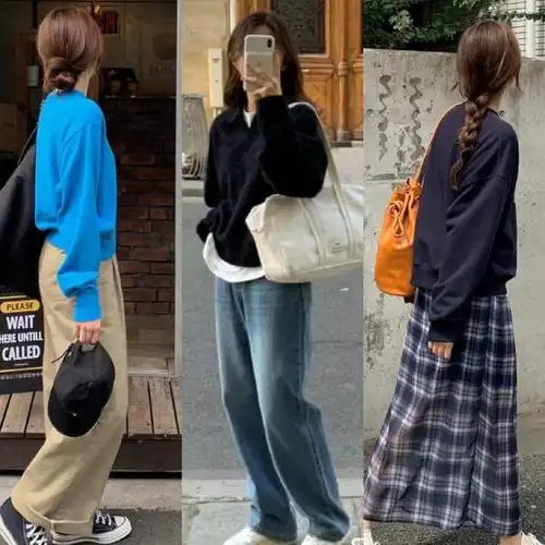 春季跟着韩国欧尼学休闲风穿搭简单舒服又时髦太好看