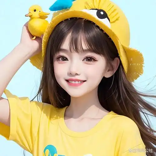 戴草帽的小女孩头像