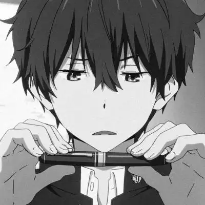 冰菓折木太郎.丧系黑白._男生头像_我要个性网