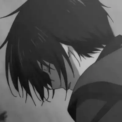 二兽丧系黑白伤感动漫男生头像