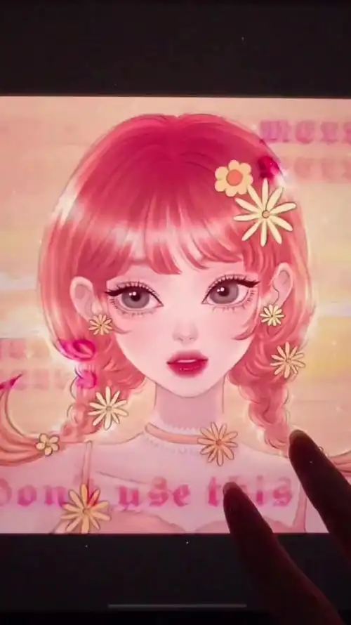 原创少女插画星座系列少女巨蟹座