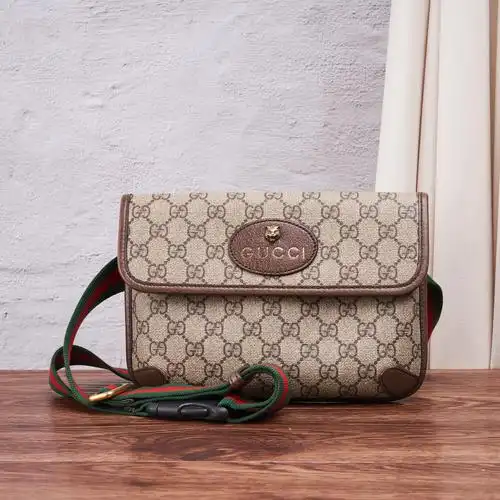 临时古驰gucci虎头腰包公价7500女士包袋