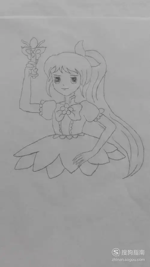 如何画巴啦啦小魔仙之美琪的简笔画