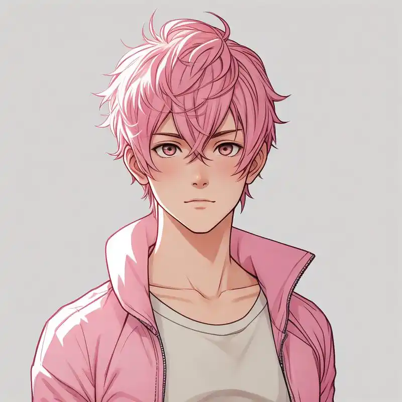 亲们,这次给大家带来一组超级炫酷的粉毛动漫男角色头像!