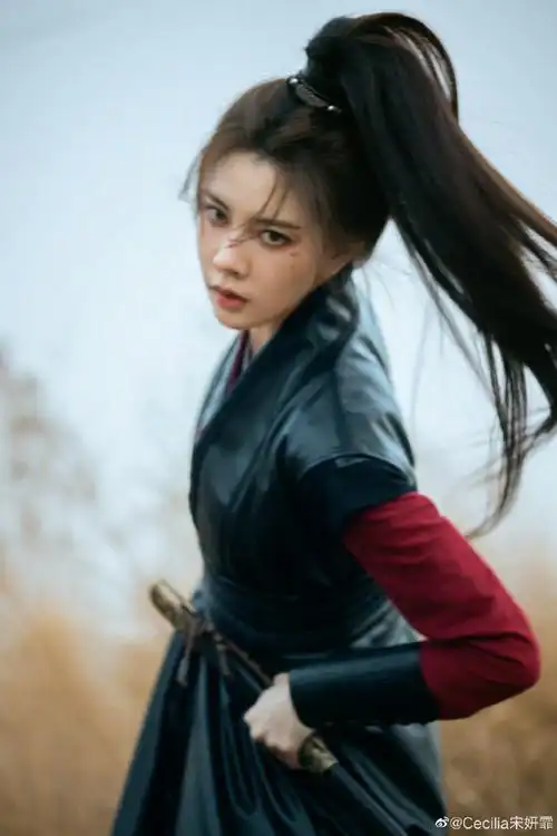 宋妍霏战损妆##宋妍霏高马尾古装造型