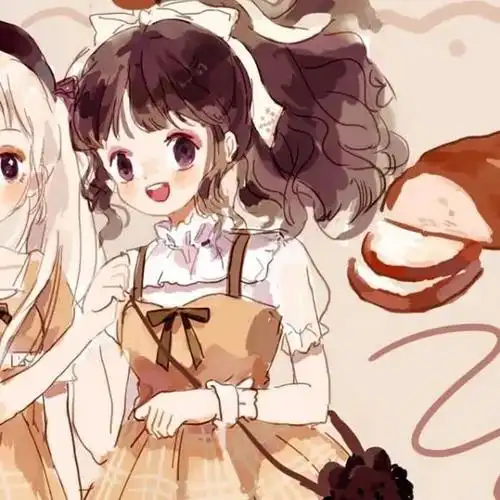 qq手绘可爱女生姐妹头像一对两张