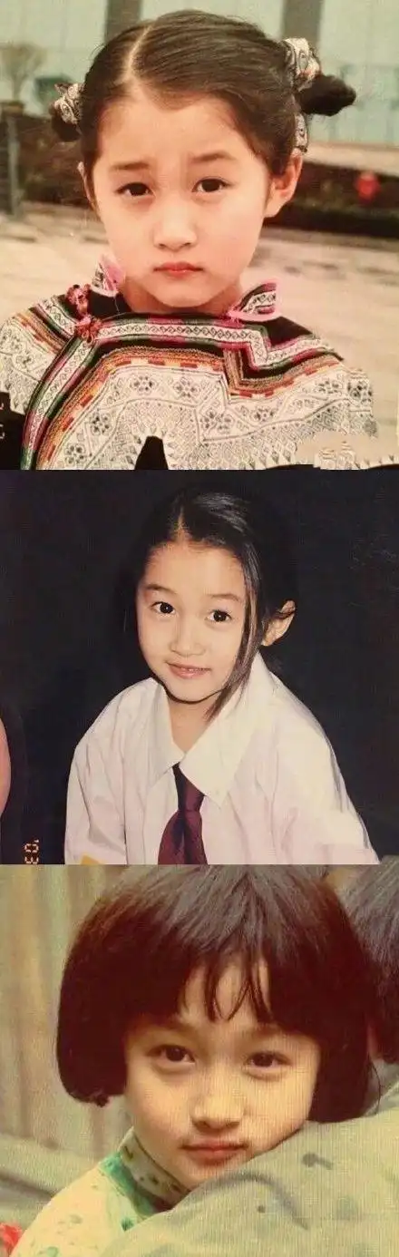 小哪吒容祖儿,从小就是美人胚子.小鼻子小脸大眼睛,典型的东方美人.