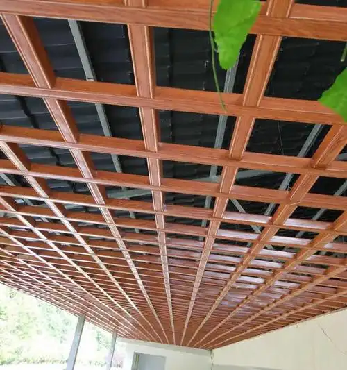 吊顶格栅木纹吊顶材料木纹格栅吊顶葡萄架格栅吊顶深色橡木1515其他含