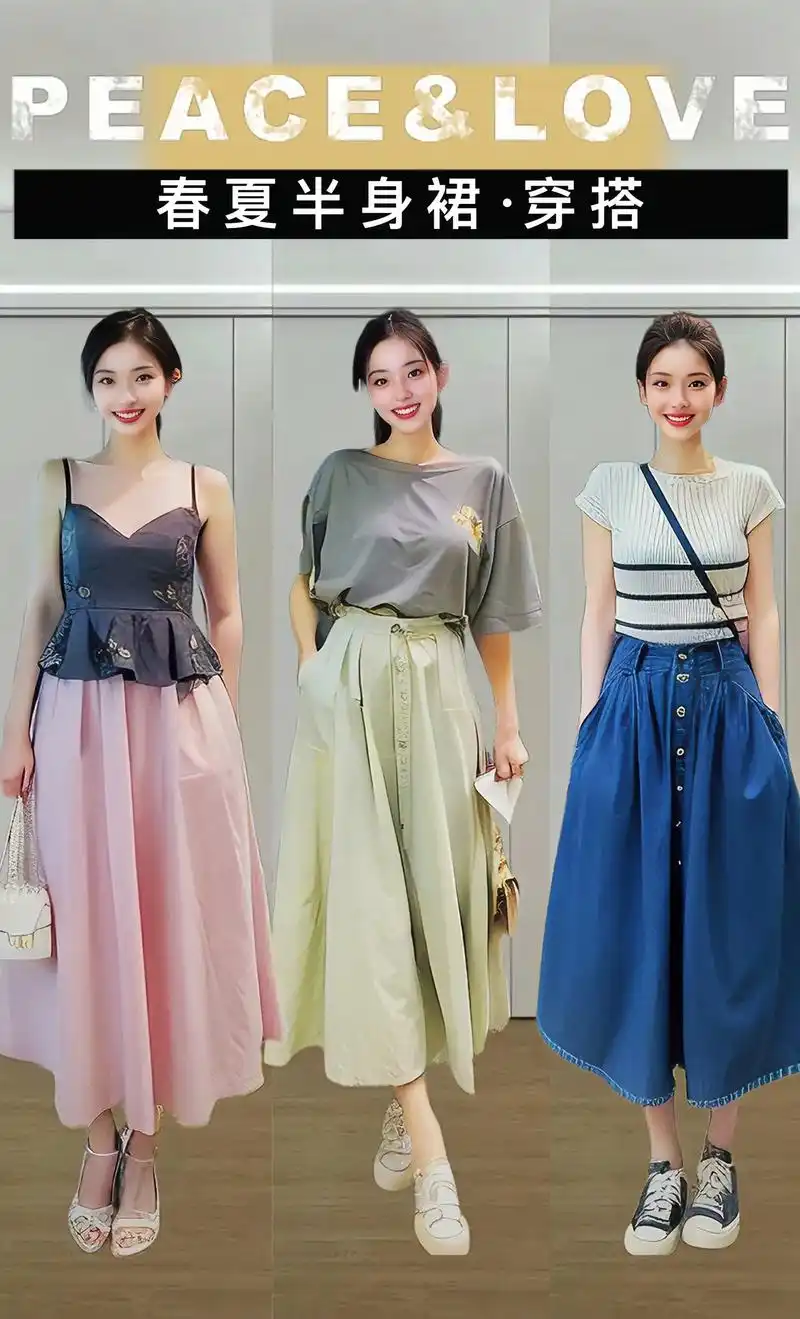 春夏半身裙穿搭图鉴!