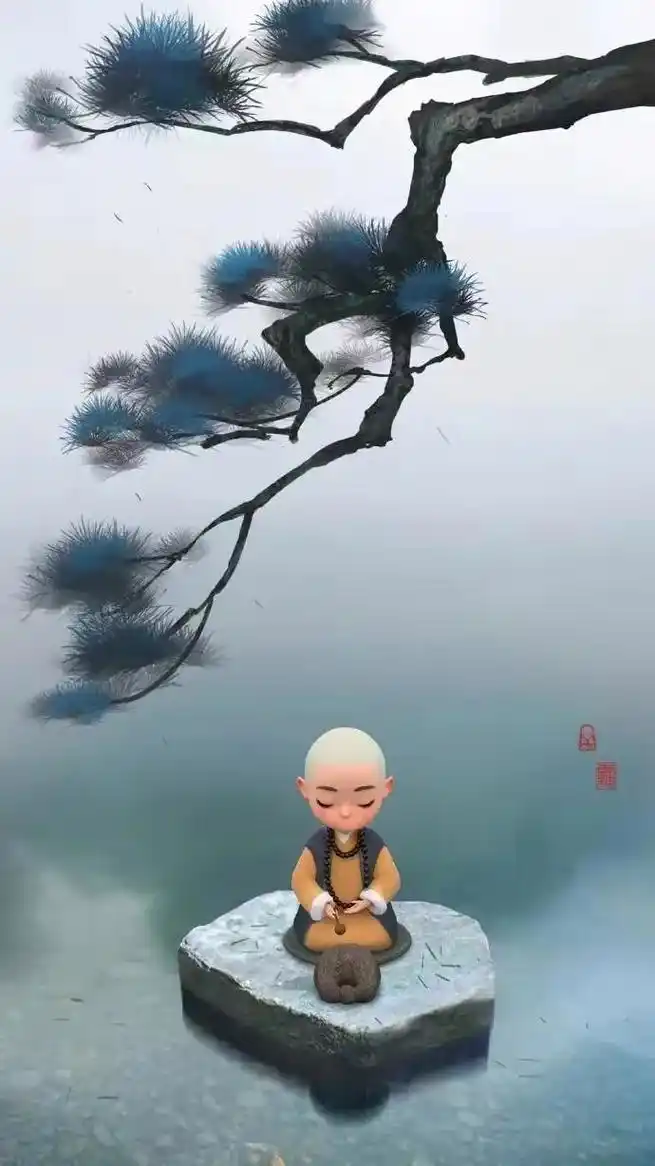一禅小和尚壁纸,与自己促膝长谈,与孤独握手言欢