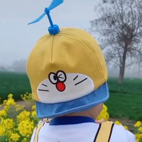 儿童竹蜻蜓帽子风车婴儿遮阳帽春秋薄款男宝宝鸭舌帽夏季可爱超萌