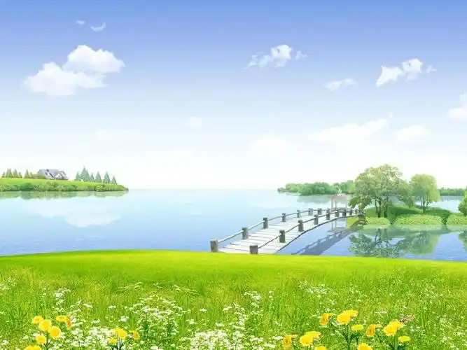 美丽风景ppt模板 (4)