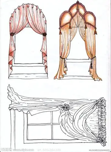 手绘窗帘源文件