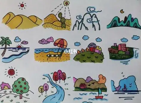 情景简笔画背景图