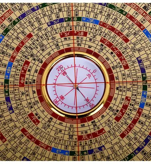 罗盘风水专业高精度三合盘罗盘高精度纯铜八卦8寸三元综合盘随身黄铜