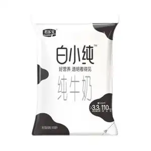 君乐宝白小纯纯牛奶180ml12袋箱2件