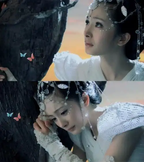 杨幂《仙剑奇侠传三》【夕瑶】轻罗小扇白兰花,纤腰玉带舞天纱.