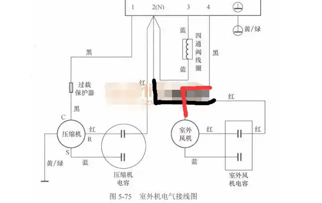 长虹空调室外机接线图